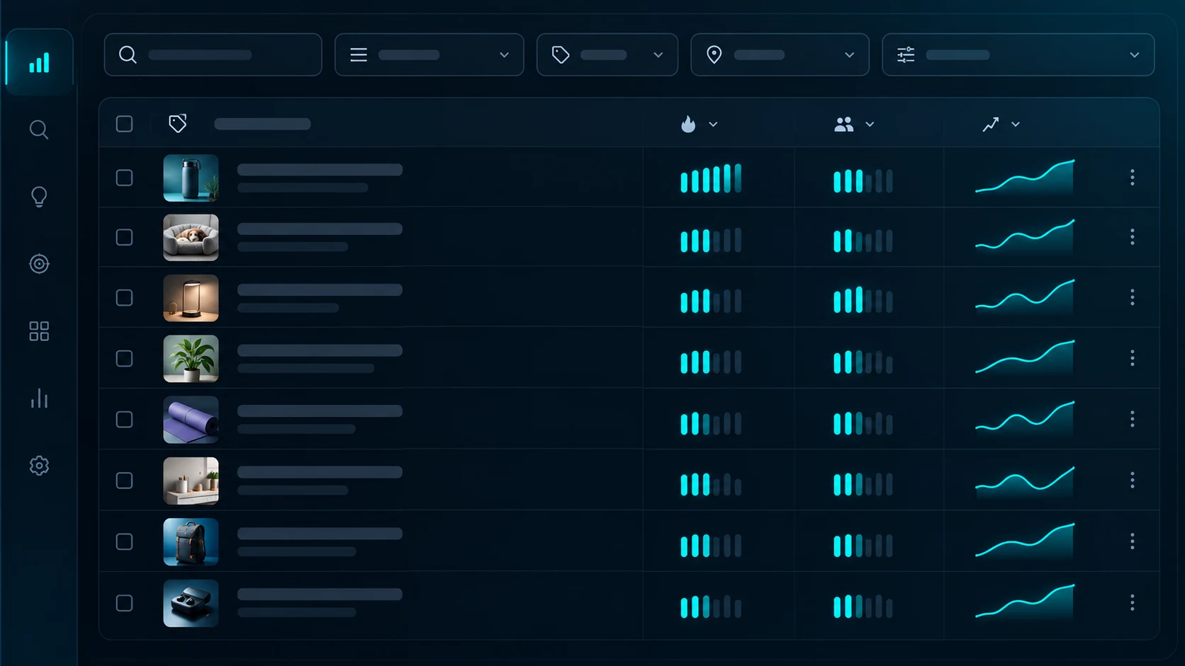 Aperçu illustratif de l’interface Niche Radar